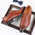 New British and European version of pointed toe overshoot men's business dress leather shoes fashion men's shoes