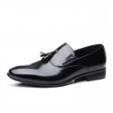 New autumn Lefu shoes men's one foot shoes cover feet breathable men's leather shoes British formal business men's shoes