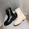 2021 autumn and winter new fashion round head thick heel Martin boots British wind tube formal dress casual knee less fashion boots