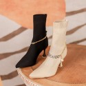 2021 new yuanlitong popular pointed fashion socks boots fashion women's shoes high heels casual women's flying woven boots