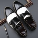 Amazon wishlazada fashion color matching fashion shoes men's large British men's pointed leather shoes