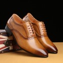 European station British pointed leather shoes yellow men's shoes European and American popular boys' business dress leather shoes one hair on behalf