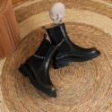 2021 winter new gradient same Chelsea thick heel chimney boots women's metal chain net red same women's Boots 