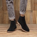 Autumn and winter British pointed frosted men's short boots Chelsea boots cattle anti velvet Martin boots men's boots one hair substitute