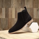 Autumn and winter British pointed frosted men's short boots Chelsea boots cattle anti velvet Martin boots men's boots one hair substitute