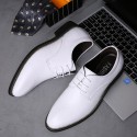 2021 new business casual men's shoes formal office leather shoes men's cross-border special for large wedding small white shoes youth 