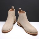 Autumn and winter British pointed frosted men's short boots Chelsea boots cattle anti velvet Martin boots men's boots one hair substitute