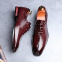 European men's shoes small square head men's leather shoes foreign trade large shoes Wenzhou wholesale business dress mengke shoes single shoes