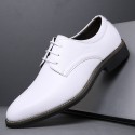 2021 new business casual men's shoes formal office leather shoes men's cross-border special for large wedding small white shoes youth 