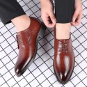 2021 new business casual men's shoes soft soled leather office shoes breathable formal dress wedding shoes banquet date 