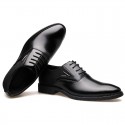 2021 new pointed men's shoes business dress breathable leather shoes cross-border special for oversized leather shoes anti slip and wear-resistant 48 