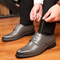 2021 new business casual men's shoes leather formal office shoes wedding best man shoes cross-border special large leather shoes 