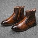 2021 foreign trade men's shoes men's boots retro Plush warm high top new cross-border men's shoes 