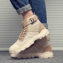 Fashion color matching men's high top shoes new ins fashion canvas Martin shoes warm and casual men's shoes in spring and winter 