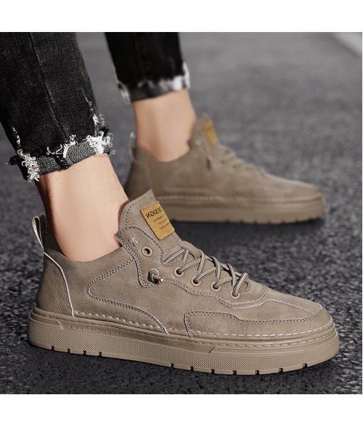 2021 men's Retro small leather shoes spring and autumn youth British men's shoes trend ins Korean board shoes 