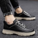 Spring men's slip on casual shoes new thick soled fashion leather shoes men's spring and autumn trend men's small leather shoes wholesale 