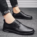 New Retro British Style Men's leather shoes Korean version low Gang cover foot business men's shoes large size trend summer small leather shoes 