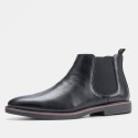 Autumn new men's leather shoes one foot, leather boots, old British business low heel shoes, Chelsea men's Boots 