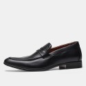 Summer new suit business men's shoes, casual pointed formal clothes, Lefu shoes and black leather shoes 