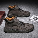 2021 New Retro men's casual shoes warm in autumn and winter large youth high top shoes fashion outdoor work shoes 