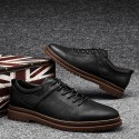 New Retro British Style Men's small leather shoes autumn low top youth business casual shoes fashion tooling shoes wholesale 