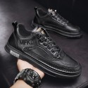 New Korean casual men's low top board shoes retro British style overshoot small leather shoes fashion youth men's shoes wholesale 