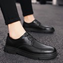 New Retro casual men's small leather shoes autumn and winter British style business leather shoes men's trend Martin men's shoes 