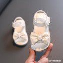 Summer princess shoes new girls' hair knot sandals 2022 baby SANDALS BEACH one Korean version-