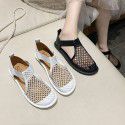 Shoes summer Baotou mesh sandals women's summer soft sole 2022 breathable hollow mesh face big head one foot doll shoes hot