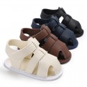 Baby shoes summer men's baby 0-1 years old foot wrapped solid color sandals toddlers one hair substitute