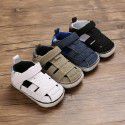 Summer 0-1 year old foreign trade toddler shoes canvas sandals soft soled baby shoes baby shoes