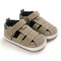 Summer 0-1 year old foreign trade toddler shoes canvas sandals soft soled baby shoes baby shoes