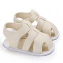 Baby shoes summer men's baby 0-1 years old foot wrapped solid color sandals toddlers one hair substitute