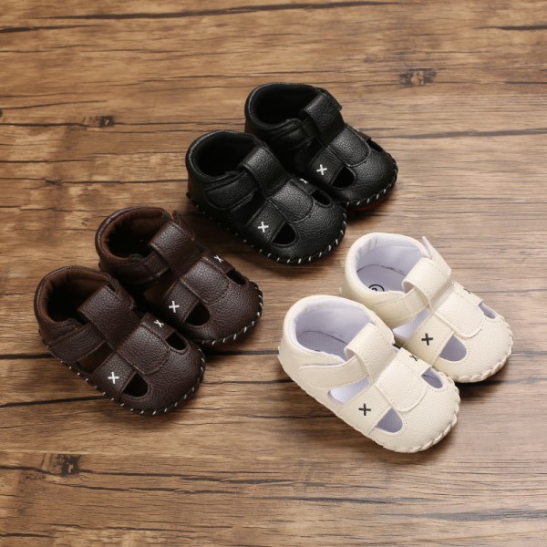 Baby shoes summer style 0-1 year old boys and girls baby shoes full rubber soled walking shoes sandals one hair substitute