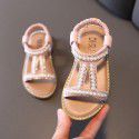 Diamond summer shoes princess shoes flash ROMAN SANDALS wholesale Korean girls' pearl sandals 2022 girls' new open toe shoes