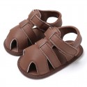 Baotou children's sandals 2021 summer new Pu leisure breathable baby sandals men's solid color shoes directly supplied by manufacturers