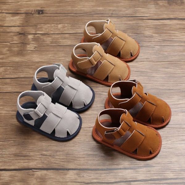 0-1 year old summer baby walking shoes Baotou soft soled sandals casual baby shoes