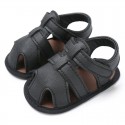 Baotou children's sandals 2021 summer new Pu leisure breathable baby sandals men's solid color shoes directly supplied by manufacturers