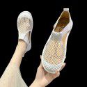 Shoes summer Baotou mesh sandals women's summer soft sole 2022 breathable hollow mesh face big head one foot doll shoes hot