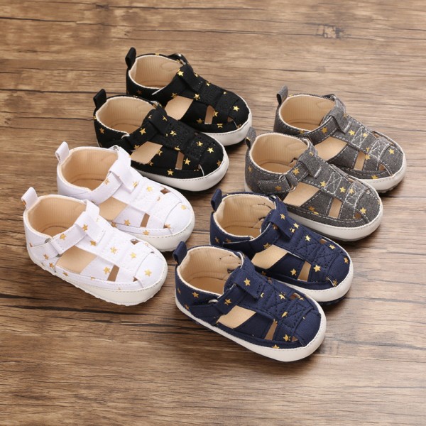 Summer 0-6-12 months male baby Baotou sandals baby shoes soft soled non slip breathable walking shoes indoor