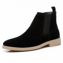 Autumn and winter Chelsea Boots Men's reverse suede pointed Martin boots men's high top leather shoes British men's boots one hair substitute 