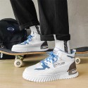 2021 new Korean men's board shoes winter warm lace up outdoor casual men's shoes fashion high Gang men's shoes 
