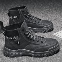 Martin boots men's high top 2021 autumn winter new Korean men's Boots Black Classic hosiery casual work shoes men's shoes 