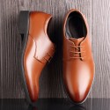 Men's two-layer leather casual leather shoes men's shoes fashion breathable wedding shoes formal leather shoes large one for hair 