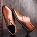 Men's two-layer leather casual leather shoes men's shoes fashion breathable wedding shoes formal leather shoes large one for hair 