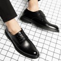 Business men's shoes formal casual shoes British breathable fashion shoes real leather inside increased Korean leather shoes men's hair 