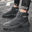 Martin boots men's high top 2021 autumn winter new Korean men's Boots Black Classic hosiery casual work shoes men's shoes 