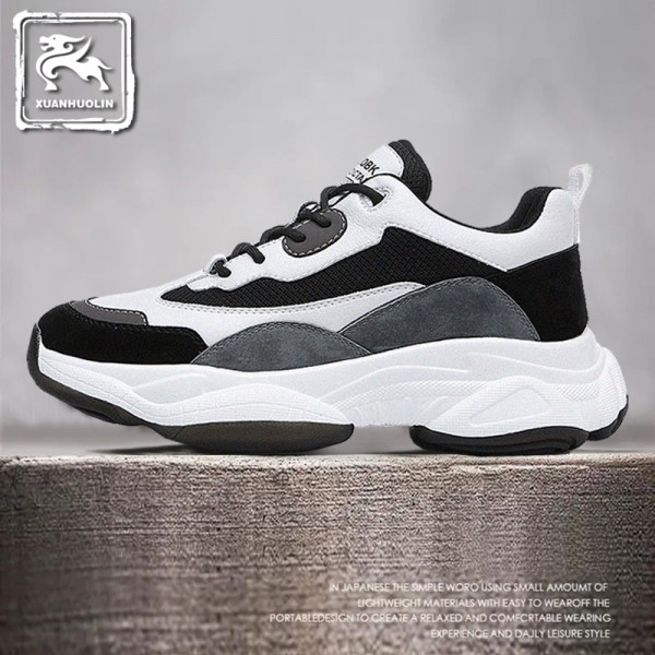 Ns-1036 autumn sports shoes men's Korean thick soled dad shoes men's winter Plush casual shoes tide large men's shoes 