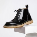 Martin boots men's fashion bright leather British versatile casual high top shoes men's new autumn Korean work clothes boots 