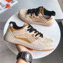 Casual shoes men's low top 2021 autumn new canvas shoes Korean version Hong Kong style fashion student men's shoes 